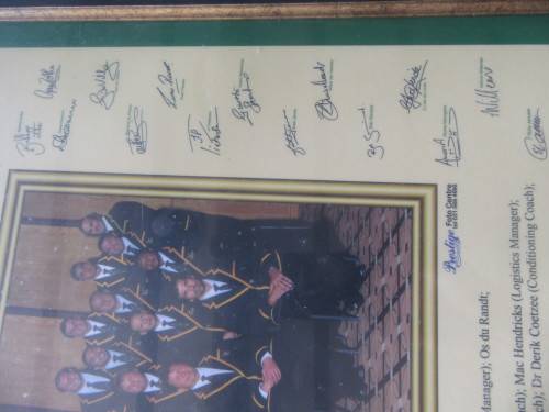 Framed 1997 World Cup Rugby Picture of the Team With Autographs