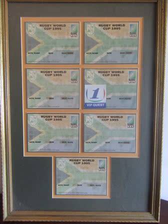 Rugby World Cup 1995 Framed Tickets- Relisted Due to Non Payment