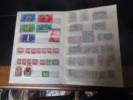 Vintage Stamp Album With Stamps