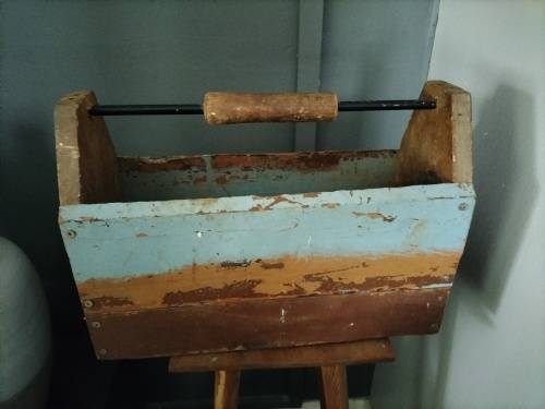Vintage Wooden Caddy/ Tool Box