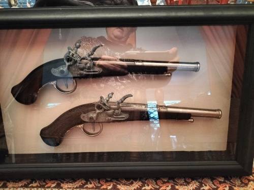 Framed Pair of  Pistols in A Shadow Box