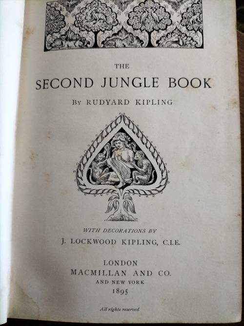 The Second Jungle Book By Rudyard Kipling dated 1895