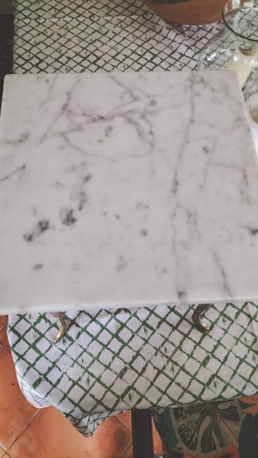 Brass & Marble Occasional Table