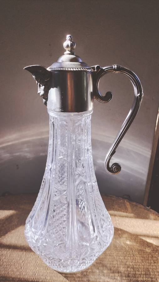 Bacchus Sprout Cut Glass Claret Jug