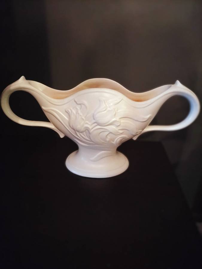 Art Deco Spode Velamour Tulip Relief Vase