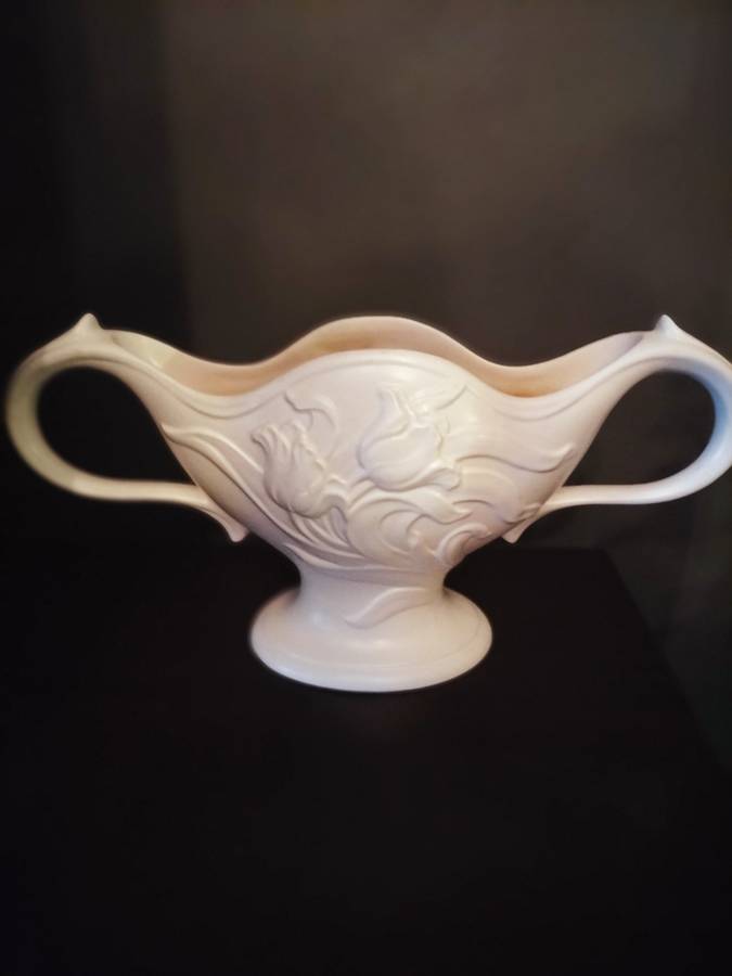 Art Deco Spode Velamour Tulip Relief Vase