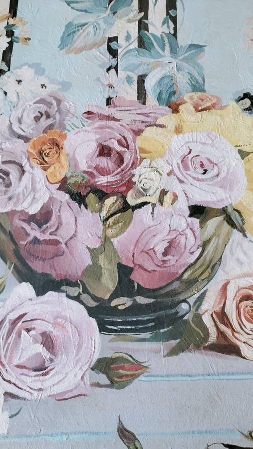 Clive K Heyne. SA Artist  Roses Still Life Painting