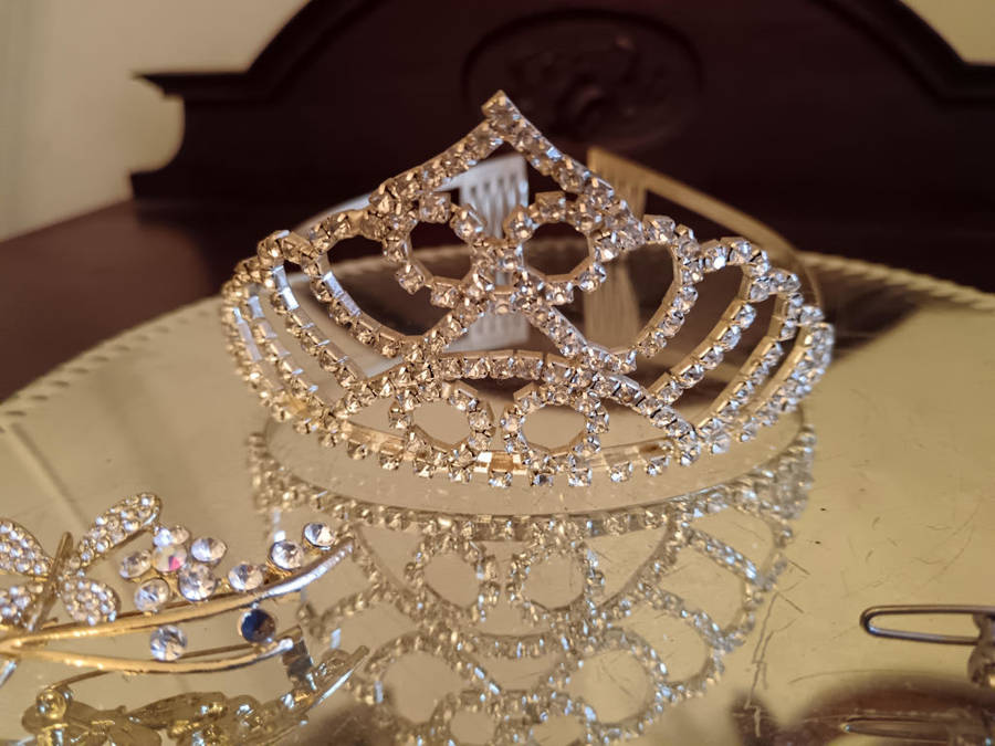 Diamante Tiara, Brooch & Hair Clip