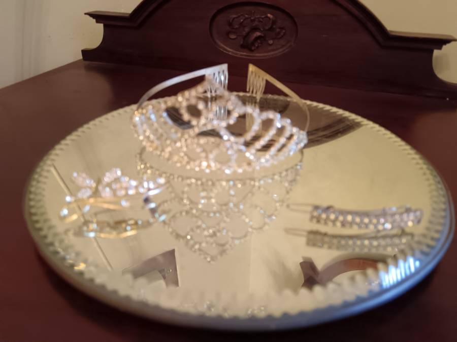 Diamante Tiara, Brooch & Hair Clip