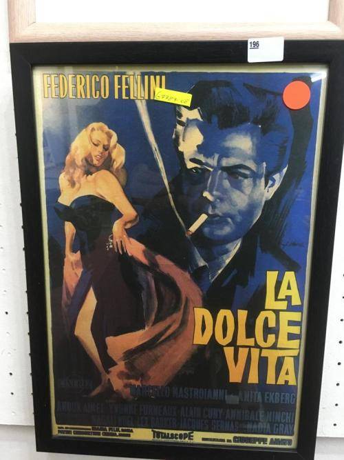 La Dolce Vita Vintage Movie Poster Framed