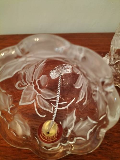 Beautiful Pair of Walterglas Christmas Bells Made in Germany