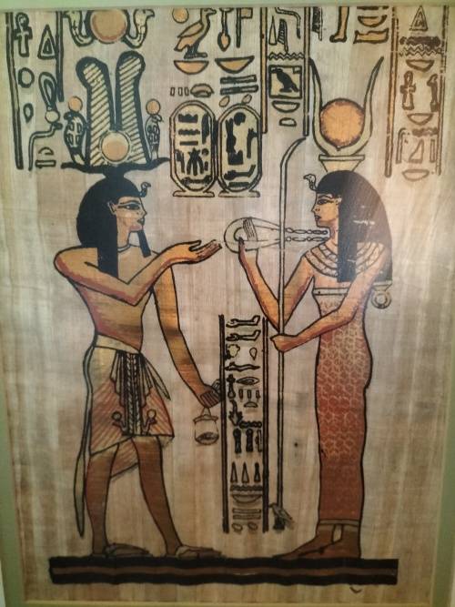 Framed Egyptian Art on Rice Paper