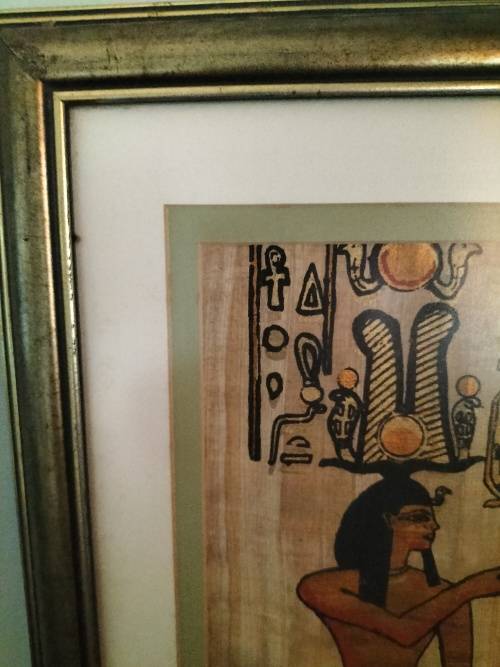 Framed Egyptian Art on Rice Paper
