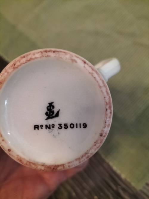 Antique Child`s Cup with Silver Rim ` This little Piggy`