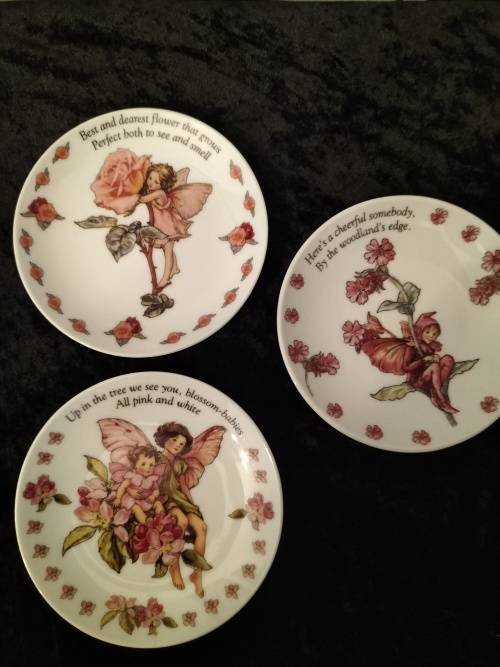Set of 3 Flower Fairies Plate by Cicily Mary Barker