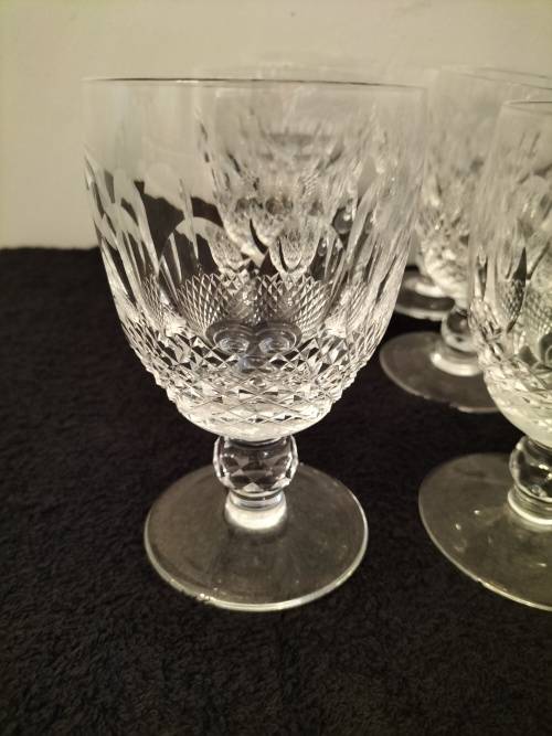 Set of 6 Waterford Crystal Short Stemmed Water Goblet Colleen Pattern