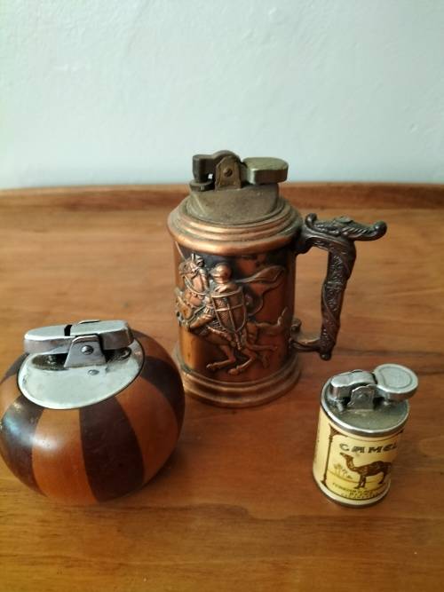 Set of 3 Vintage Table Lighters