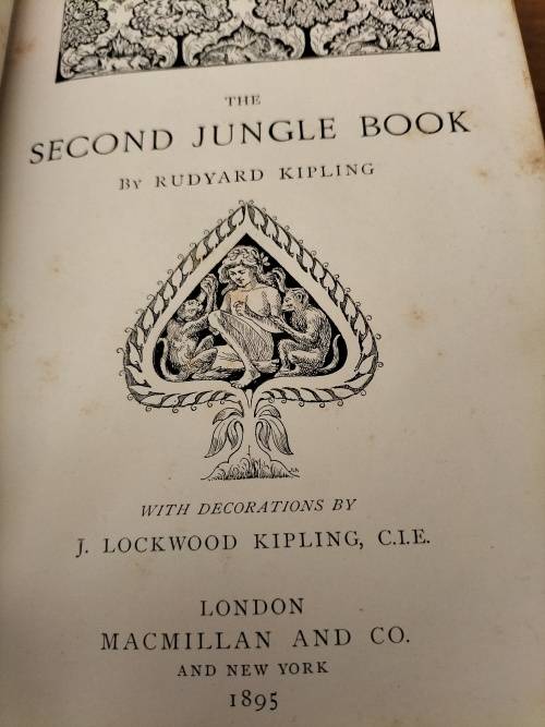 The Second Jungle Book By Rudyard Kipling dated 1895
