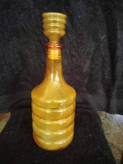 Mid Century Amber Decanter