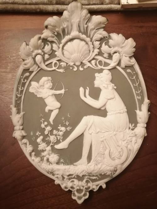 Pair of German Jasperware Plaques