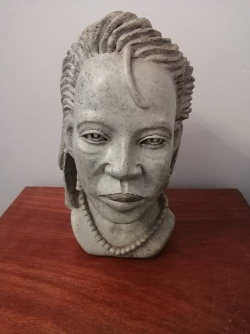 Verdite Stone Shona Bust signed