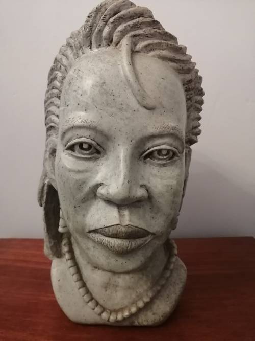 Verdite Stone Shona Bust signed