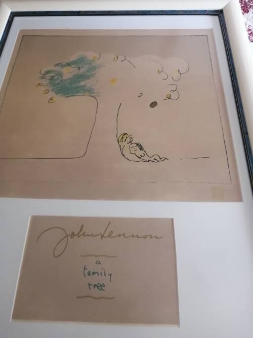 John Lennon Lithograph Titled `Family Tree`