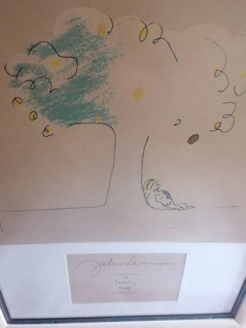 John Lennon Lithograph Titled `Family Tree`