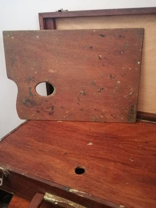 Artist Vintage Solid Wood Paint Suitcase with Palette