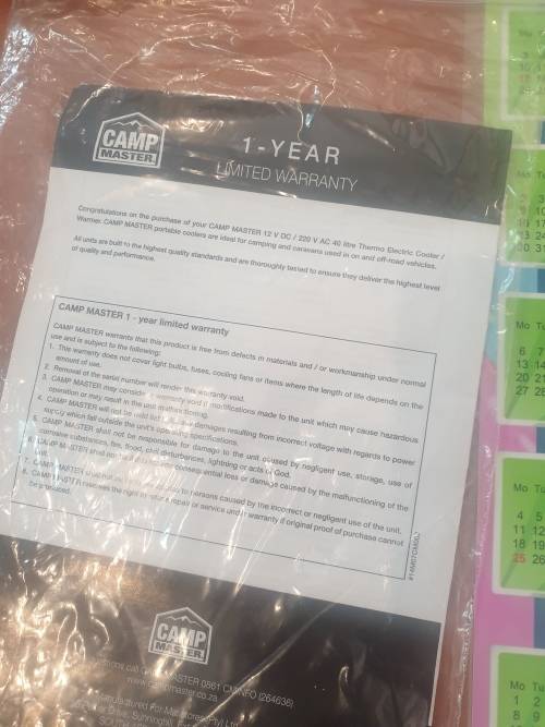 Camp Master 40L THERMO ELECTRIC COOLER & WARMER