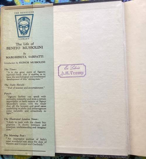 The life of BENITO MUSSOLINI. Hardcover by M G SARFATTI. Rare, Keystone Library edition.