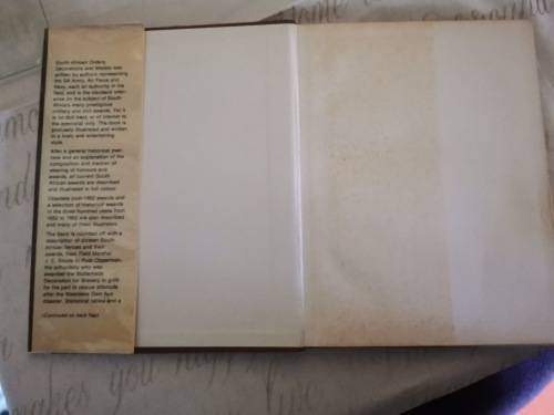 Book South African Orders Decrations and Medls