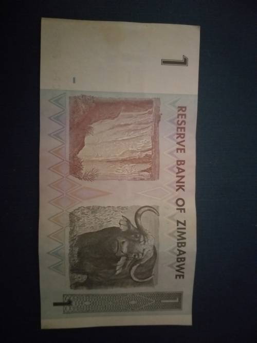1 one Dollar Zimbabwe Money NOTES