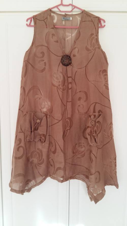 Classy and Cool Tan Casual Dress - Size L