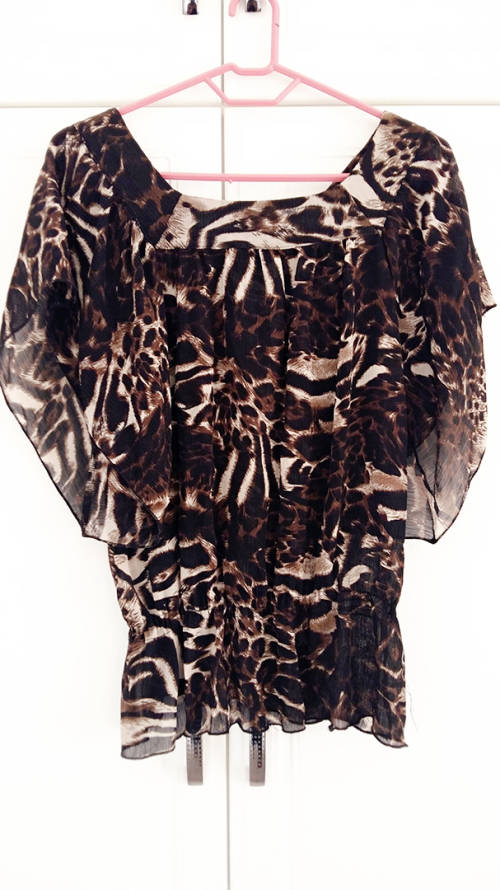 Sexy and Sophisticated Animal Print Top - Size M