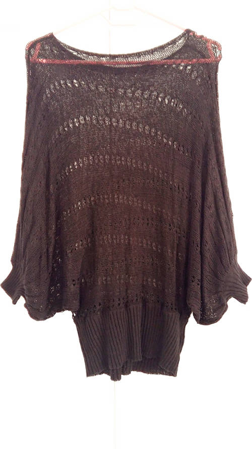 Simple and Elegant Black Crochet Top - Size M