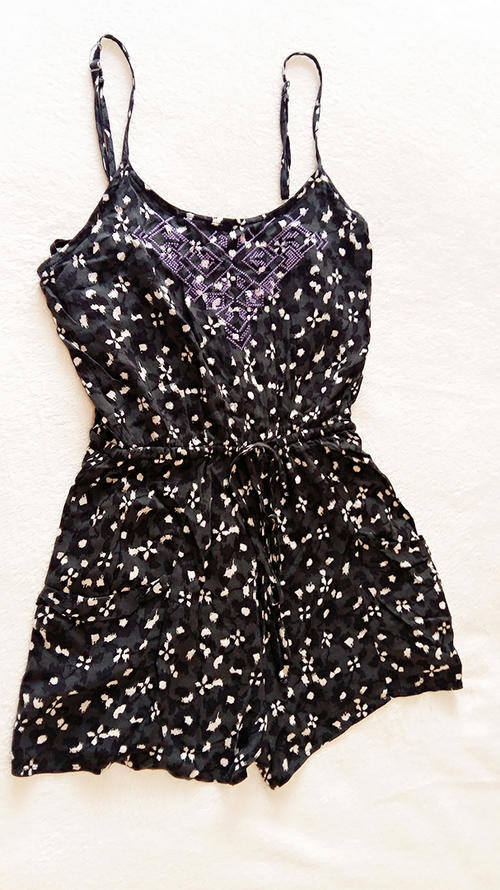 Sweet And Sexy Black Detailed Playsuit - Size S / M