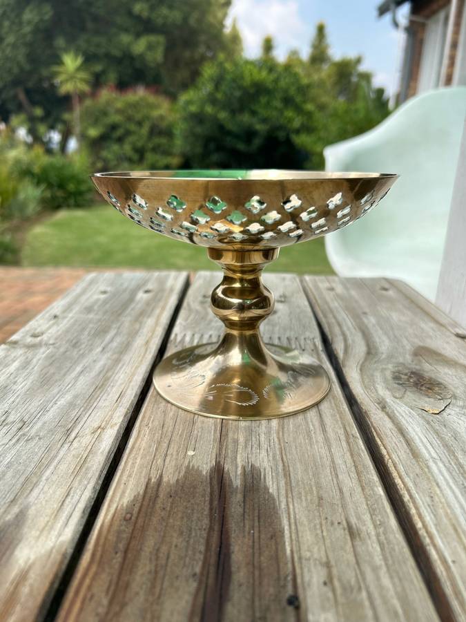 3 vintage brass bowls