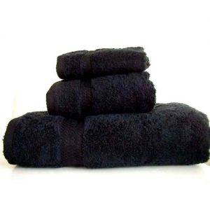 SMASHING AUCTION!!!!****** 3 PIECE EBONY BLACK GUEST TOWEL GIFT SET