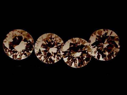 NATURAL BROWN DIAMOND, 1MM -SIZE,4PCSLOT-UNTREATED,NORESERVE