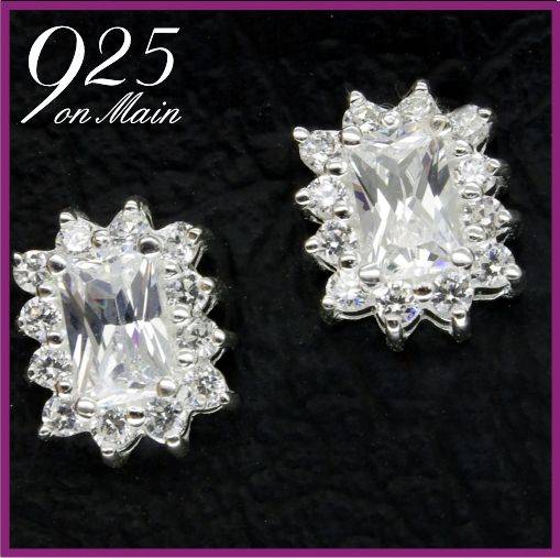Exquisite Sterling Silver Cluster Earrings