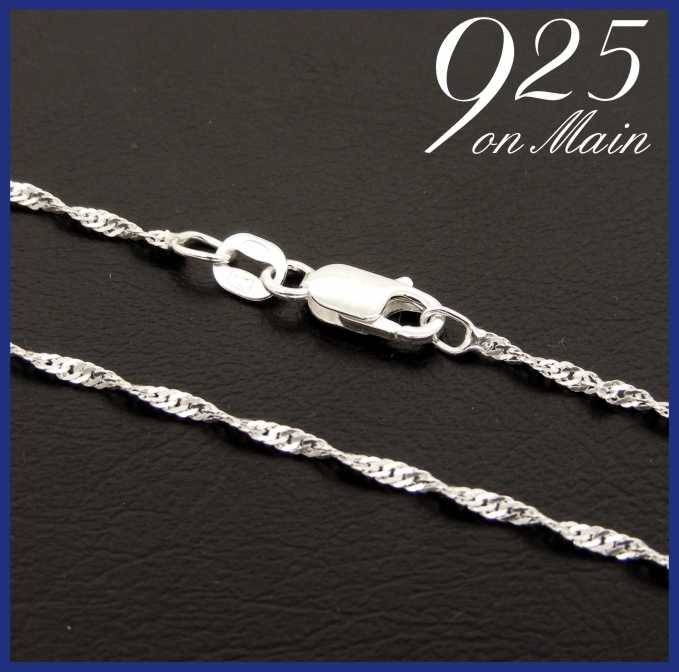 925 Sterling Silver Singapore 45cm 1.6mm Chain