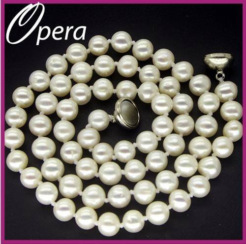 AAA+ White Cultured Feshwater Pearl 50cm Necklace