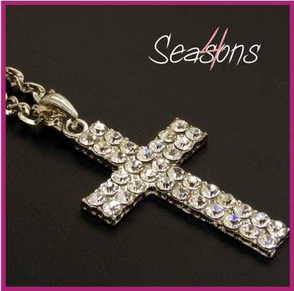 R1 START! Crystal Cross Necklace