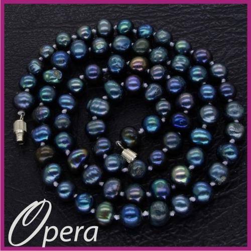 Black Freshwater Pearl Necklace 50cm **Great Length**