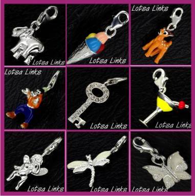 Wholesale lot of 9 Fashion Charms (Stunning)