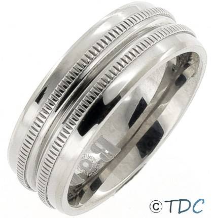 Stylish SOLID TITANIUM Gents Ring Sizes 8 to 14 in stock