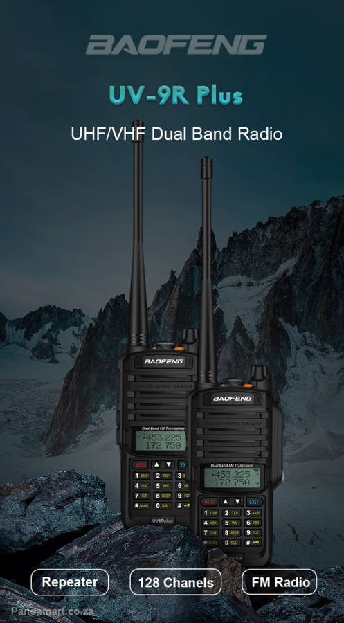 BAOFENG Two Way Radios Walkie Talkie UV-9R PLUS Waterproof Durable UHFVHF 5W 128 Chanels