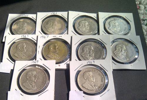 1960'S CIRCULATED SILVER R1 BID PER COIN TO TAKE ALL