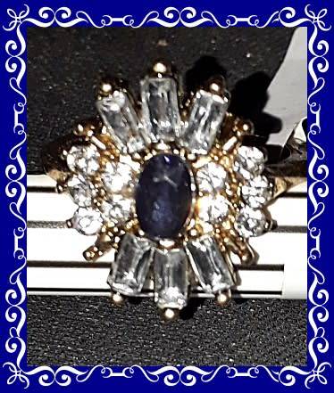 Lovely Bohemian Retro sparkly alloy ring 17mm